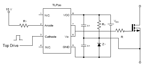 ภาค Driver Gate Power Mosfet ใช้ IC Opto Couple เบอร์ TLP250