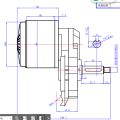 DCMotor 24V250W แกนยาว สำหรับทำ Wheel Chair 